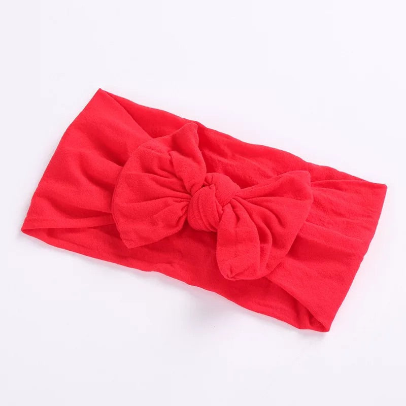 Red Satin Bow Hair Band